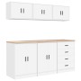 Armarios 6 uds para garaje madera de ingeniería blanco von , Armarios industriales - Ref: Foro24-3328341, Preis: 444,51 €, Ra...