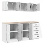 Armarios 6 uds para garaje madera de ingeniería blanco von , Armarios industriales - Ref: Foro24-3328341, Preis: 444,51 €, Ra...