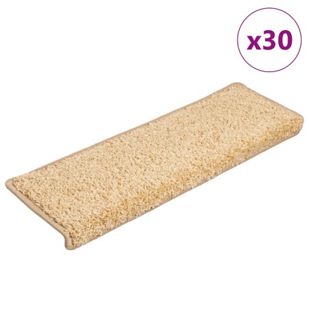 Alfombrilla escalera 30 uds 65x21x4 cm marrón