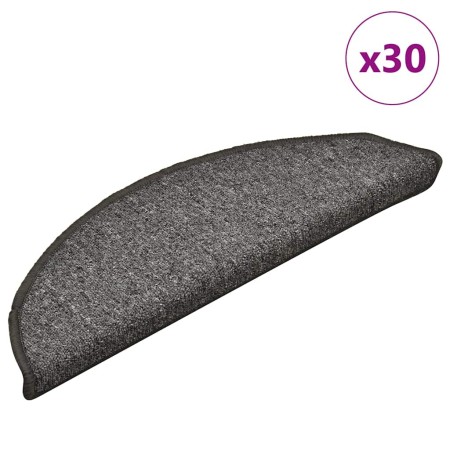 Alfombrilla escalera 30 uds gris oscuro 56x17x3 cm de , Alfombrillas para escalones - Ref: Foro24-3365745, Precio: 105,83 €, ...