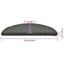 Alfombrilla escalera 30 uds gris oscuro 56x17x3 cm de , Alfombrillas para escalones - Ref: Foro24-3365745, Precio: 105,83 €, ...