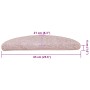 Alfombrilla escalera 30 uds rosa clara 65x21x4 cm de , Alfombrillas para escalones - Ref: Foro24-3365820, Precio: 176,21 €, D...