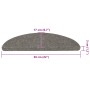 Alfombrilla autoadhesiva escalera 30 uds gris 56x17x3 cm by , Stair mats - Ref: Foro24-3365910, Price: 52,89 €, Discount: %