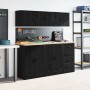 Armario de pared para garaje madera de ingeniería negra de , Armarios industriales - Ref: Foro24-860645, Precio: 54,37 €, Des...