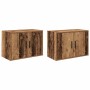 Armarios de pared 2 uds para garaje madera antigua madera by , Armarios industriales - Ref: Foro24-860658, Price: 70,30 €, Di...