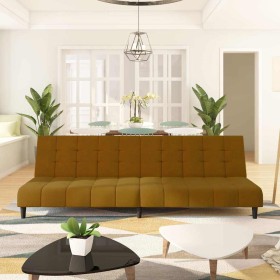 Sofá cama de 2 plazas terciopelo marrón von , Sofas - Ref: Foro24-375771, Preis: 242,36 €, Rabatt: %
