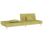 Sofá cama de 2 plazas con dos almohadas tela verde by , Sofas - Ref: Foro24-375894, Price: 245,46 €, Discount: %