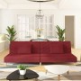 Sofá cama de 2 plazas con dos almohadas tela color vino by , Sofas - Ref: Foro24-375896, Price: 227,59 €, Discount: %