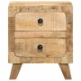 Mesilla de noche 2 uds 40x32x46 cm madera mango rugosa de , Mesitas de noche - Ref: Foro24-4104512, Precio: 215,08 €, Descuen...