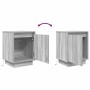 Mesillas de noche con luces LED 2 uds gris sonoma 38x34x50 cm de , Mesitas de noche - Ref: Foro24-861276, Precio: 82,05 €, De...