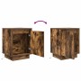 Mesillas de noche con luces LED 2 uds roble ahumado 38x34x50 cm de , Mesitas de noche - Ref: Foro24-861274, Precio: 79,56 €, ...