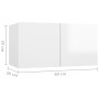 Muebles de salón TV 4 pzas madera ingeniería gris brillo de , Muebles TV - Ref: Foro24-3079269, Precio: 166,91 €, Descuento: %