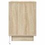 Mesillas de noche con luces LED 2 uds roble sonoma 38x34x50 cm de , Mesitas de noche - Ref: Foro24-861288, Precio: 100,30 €, ...