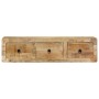 Mueble de TV de pared madera maciza mango rugosa 100x32x25 cm de , Almacenamiento para CD y DVD - Ref: Foro24-4104527, Precio...