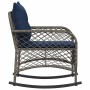 Silla mecedora de jardín con cojines ratán sintético gris by , Garden chairs - Ref: Foro24-4104200, Price: 113,43 €, Discount: %