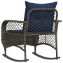 Silla mecedora de jardín con cojines ratán sintético gris by , Garden chairs - Ref: Foro24-4104200, Price: 113,43 €, Discount: %