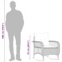 Silla mecedora de jardín con cojines ratán sintético gris by , Garden chairs - Ref: Foro24-4104200, Price: 113,43 €, Discount: %
