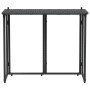 Mesa de jardín plegable de ratán sintético negra 90x51x75 cm von , Gartentische - Ref: Foro24-4108254, Preis: 84,00 €, Rabatt: %