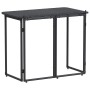 Mesa de jardín plegable de ratán sintético negra 90x51x75 cm von , Gartentische - Ref: Foro24-4108254, Preis: 84,00 €, Rabatt: %