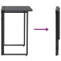 Mesa de jardín plegable de ratán sintético negra 90x51x75 cm von , Gartentische - Ref: Foro24-4108254, Preis: 84,00 €, Rabatt: %