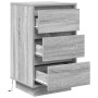 Mesilla de noche con luces LED sonoma gris 38x34x65 cm de , Mesitas de noche - Ref: Foro24-861306, Precio: 81,59 €, Descuento: %