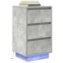Mesilla de noche con luces LED gris hormigón 38x34x65 cm von , Nachttische - Ref: Foro24-861304, Preis: 80,79 €, Rabatt: %