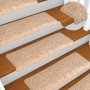 Alfombrilla escalera 30 uds 65x21x4 cm doradas