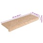 Alfombrilla escalera 30 uds 65x21x4 cm doradas
