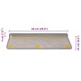 Alfombra autoadhesiva escalera sisal 30 uds 65x21x4 cm plateado by , Stair mats - Ref: Foro24-3365883, Price: 173,21 €, Disco...