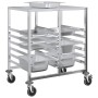 Carro con bandejas y 12 contenedores GN 75x55x87 cm von , Küchen- und Speisewagen - Ref: Foro24-4108074, Preis: 185,23 €, Rab...