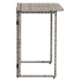 Mesa de jardín plegable gris 90x51x75 cm ratán sintético by , Garden tables - Ref: Foro24-4108256, Price: 81,66 €, Discount: %