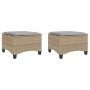 Taburetes de jardín con cojines 2 uds beige 55x55x36 cm von , Hocker für den Außenbereich - Ref: Foro24-4108249, Preis: 114,7...