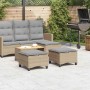 Taburetes de jardín con cojines 2 uds beige 55x55x36 cm von , Hocker für den Außenbereich - Ref: Foro24-4108249, Preis: 114,7...