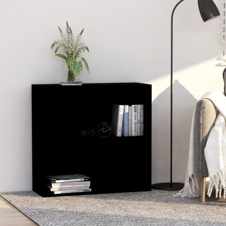 Estantería de madera de ingeniería negra 80x30x76,5 cm by , Bookcases and shelves - Ref: Foro24-801000, Price: 51,46 €, Disco...