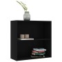 Estantería de madera de ingeniería negra 80x30x76,5 cm by , Bookcases and shelves - Ref: Foro24-801000, Price: 51,46 €, Disco...