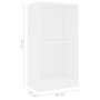 Estantería de madera de ingeniería blanca 40x24x75 cm von , Bücherregale und Regale - Ref: Foro24-800819, Preis: 37,72 €, Rab...