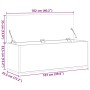 Caja de almacenaje madera ingeniería gris hormigón 102x35x35 cm de , Baúles de almacenamiento - Ref: Foro24-840691, Precio: 8...