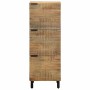 Aparador alto madera maciza de mango marrón 40x33x110 cm by , CD and DVD storage - Ref: Foro24-4017749, Price: 196,26 €, Disc...