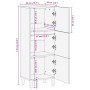 Aparador alto madera maciza de mango marrón 40x33x110 cm by , CD and DVD storage - Ref: Foro24-4017749, Price: 196,26 €, Disc...