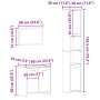 Juego de muebles de baño 3 piezas madera ingeniería envejecida von , Badezimmermöbel - Ref: Foro24-3328561, Preis: 159,03 €, ...