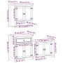 Juego de muebles de baño Corona 3 pzas madera maciza pino by , Bathroom furniture - Ref: Foro24-3334638, Price: 324,11 €, Dis...
