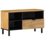 Mueble de TV madera maciza de mango marrón 80x33x46 cm by , CD and DVD storage - Ref: Foro24-4017737, Price: 94,03 €, Discoun...