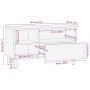 Mueble de TV madera maciza de mango marrón 80x33x46 cm by , CD and DVD storage - Ref: Foro24-4017737, Price: 94,03 €, Discoun...