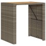 Set bar jardín sin cojines 3 pzas ratán sintético acacia gris von , Gartensets - Ref: Foro24-3328887, Preis: 382,95 €, Rabatt: %