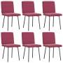 Sillas de comedor 6 unidades terciopelo rojo tinto von , Essstühle - Ref: Foro24-3315531, Preis: 245,78 €, Rabatt: %