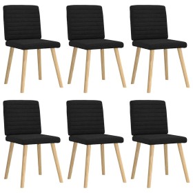 Sillas de comedor giratorias 6 unidades tela negras by , dining chairs - Ref: Foro24-3315546, Price: 299,62 €, Discount: %