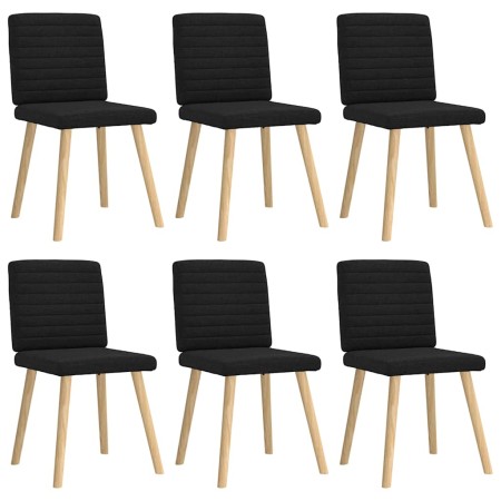Sillas de comedor giratorias 6 unidades tela negras de , Sillas de comedor - Ref: Foro24-3315546, Precio: 299,50 €, Descuento: %