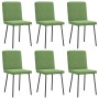 Sillas de comedor 6 unidades terciopelo verde claro de , Sillas de comedor - Ref: Foro24-3315559, Precio: 245,99 €, Descuento: %