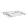 Marquesina para puerta PC plata y transparente 150x90 cm PET de , Toldos - Ref: Foro24-144829, Precio: 118,79 €, Descuento: %