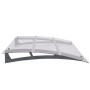Marquesina para puerta PC plata y transparente 150x90 cm PET de , Toldos - Ref: Foro24-144829, Precio: 118,79 €, Descuento: %